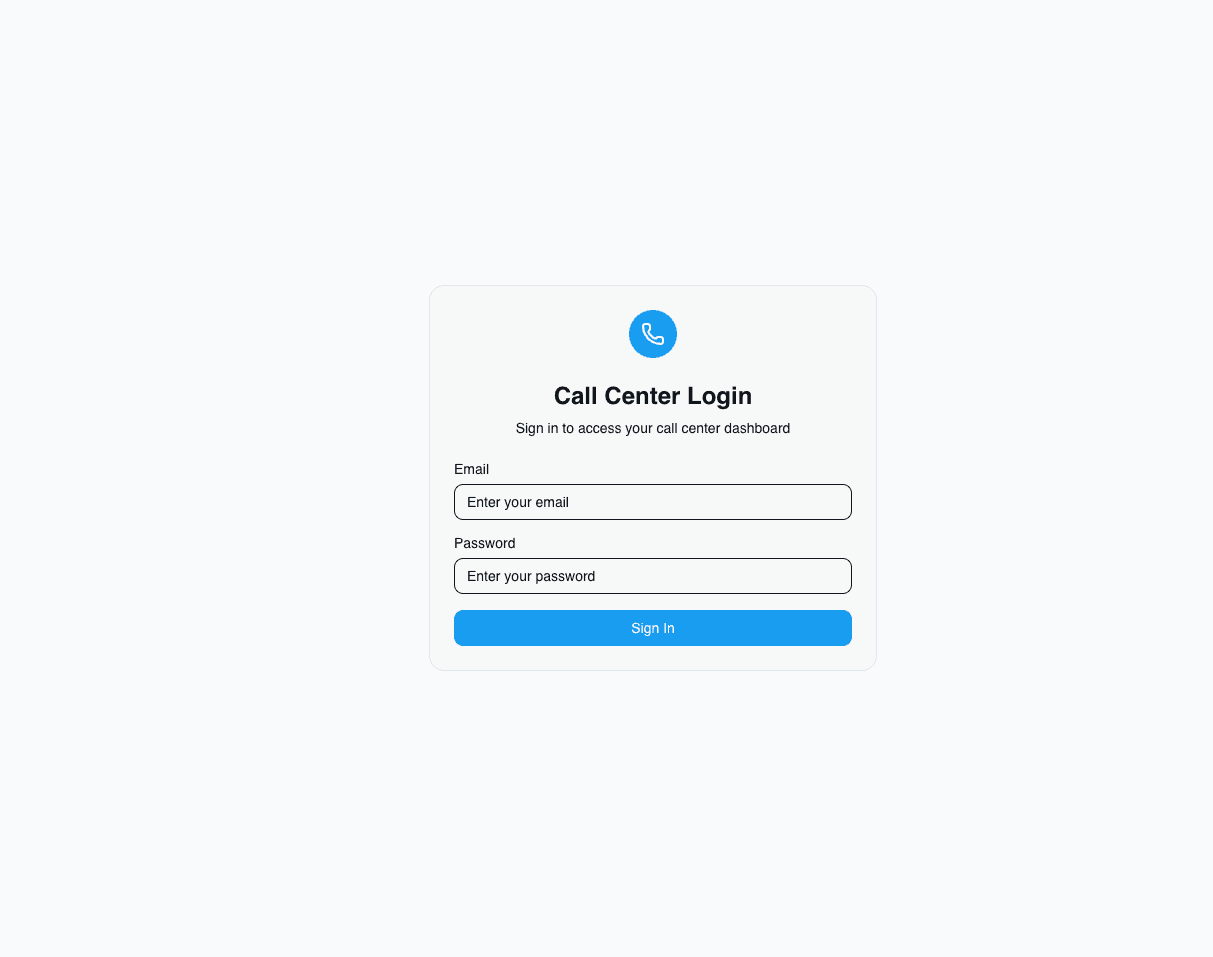 Call Center Application